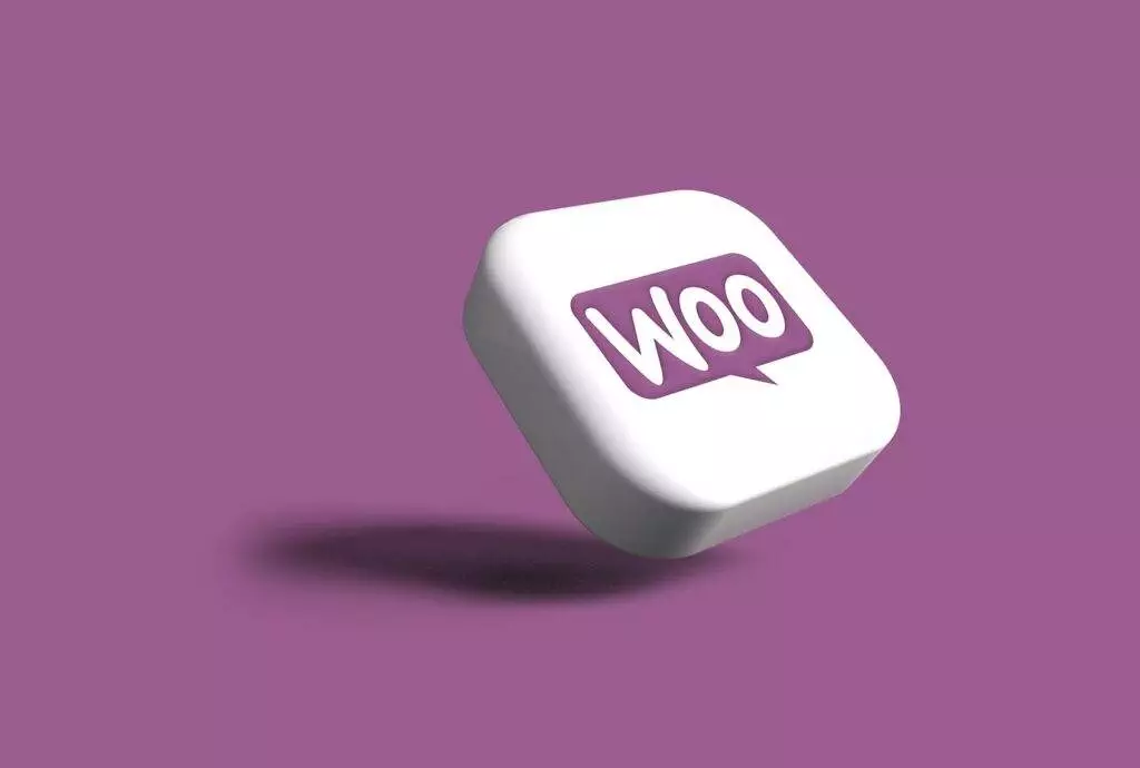 un carré violet et blanc portant le mot woo